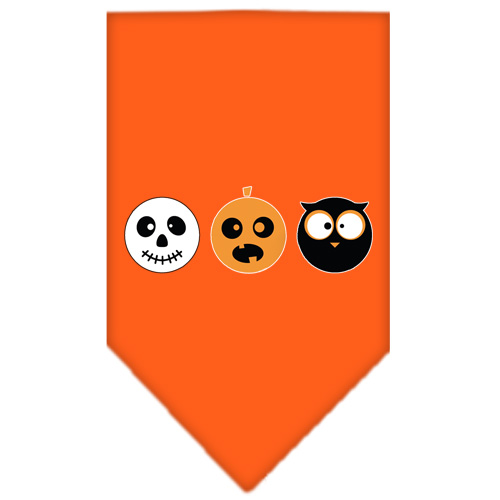 The Spook Trio Screen Print Bandana Orange Small
